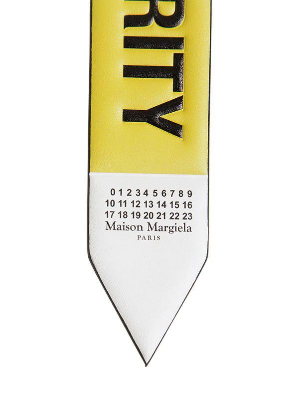 Maison Margiela Priority Printed Leather Luggage Tag in Yellow | Lyst