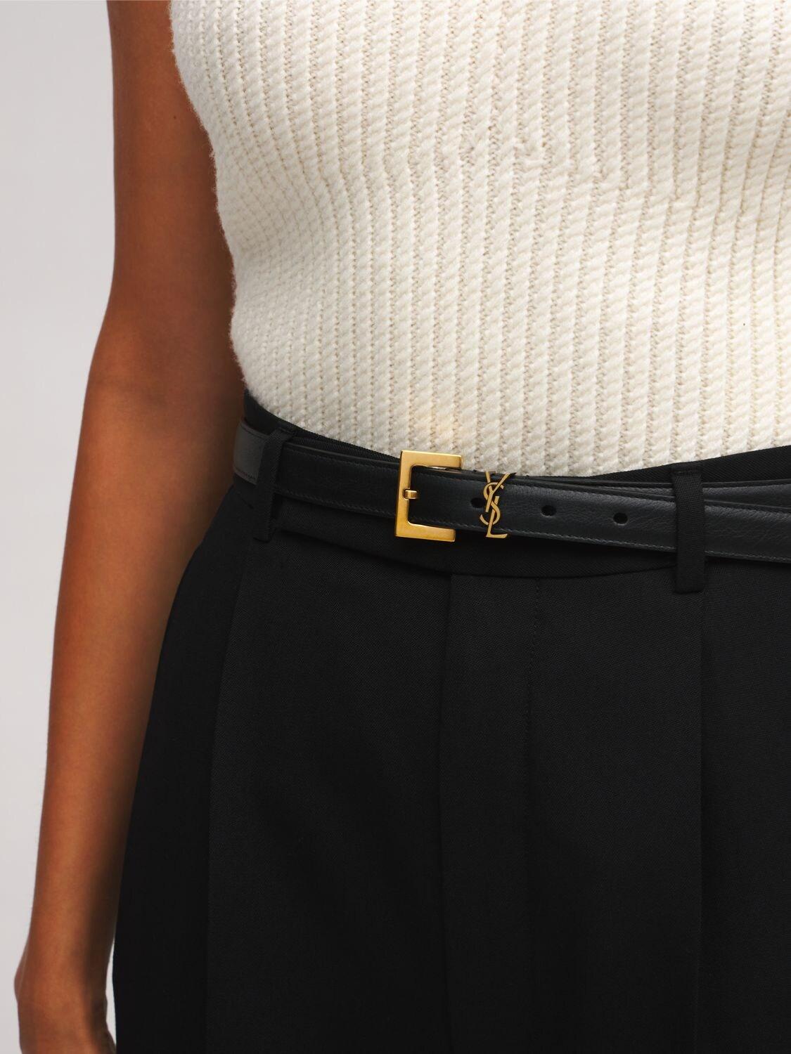 Saint laurent black square monogramme belt Clearance