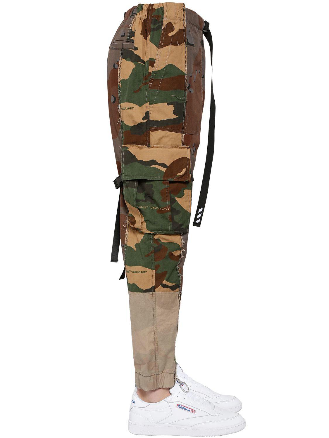 off white reconstructed cargo pants