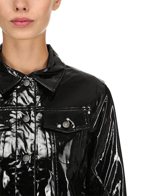 vinyl trucker jacket