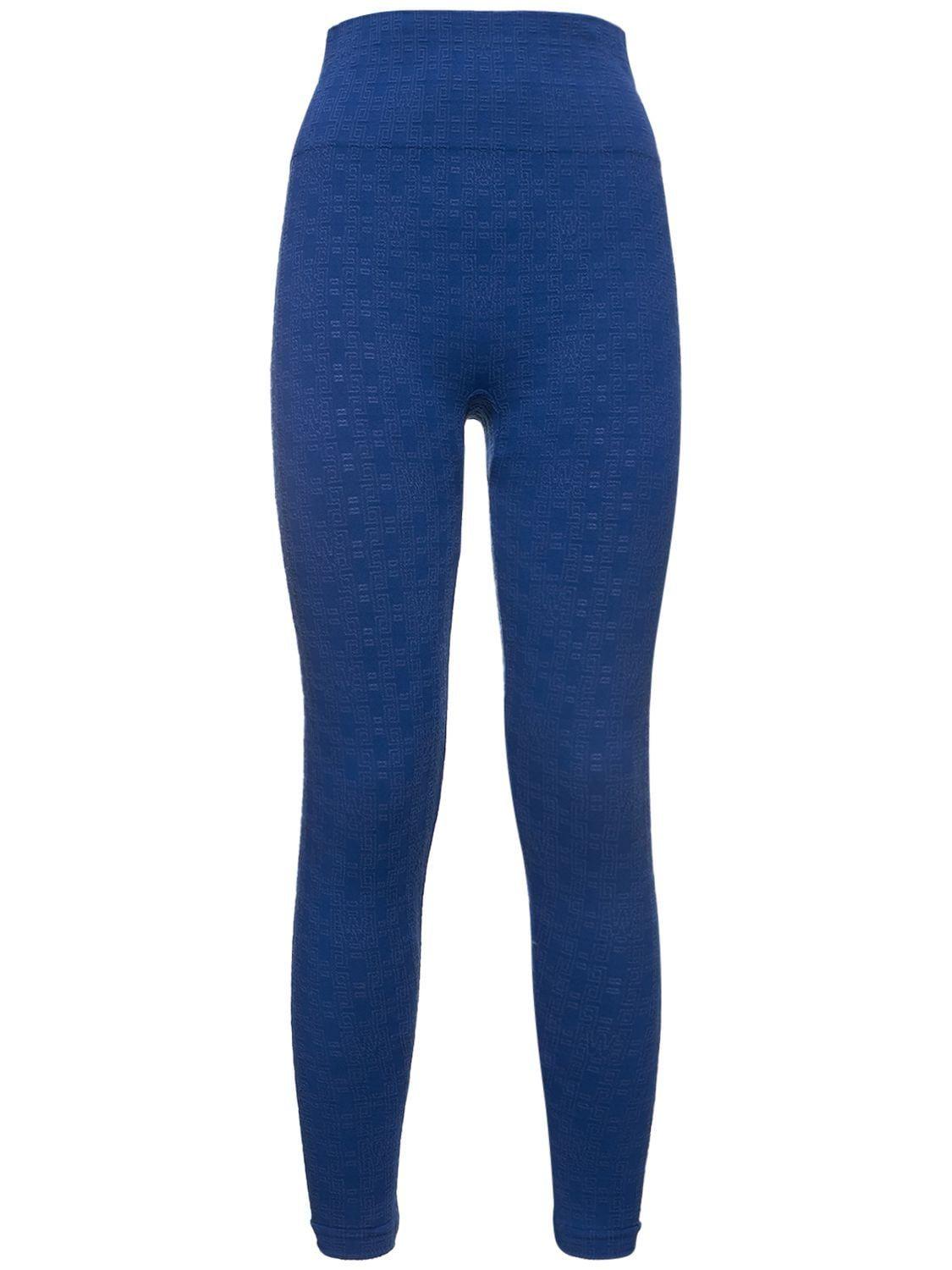 Wolford Succession Logo Chain Jacquard leggings in Blue | Lyst