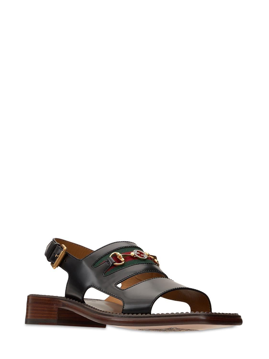 Mens gucci store leather sandals