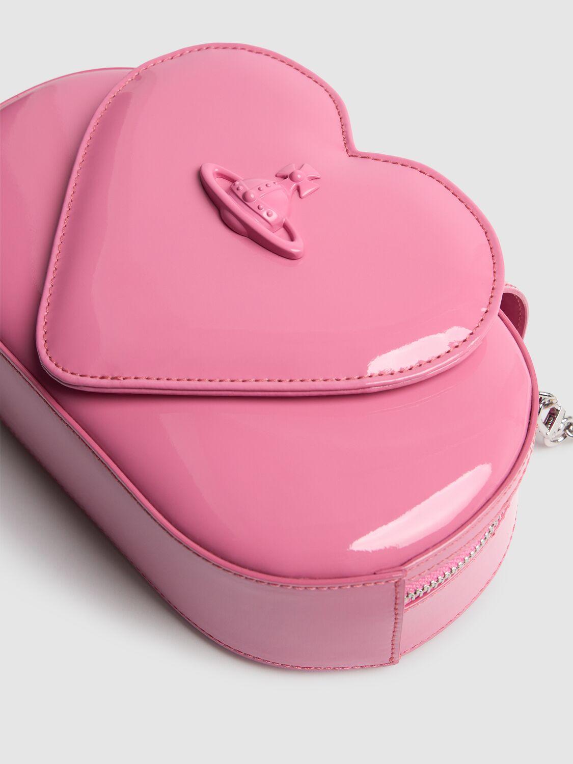 Vivienne Westwood Jonny Heart Flap Patent Leather Bag in