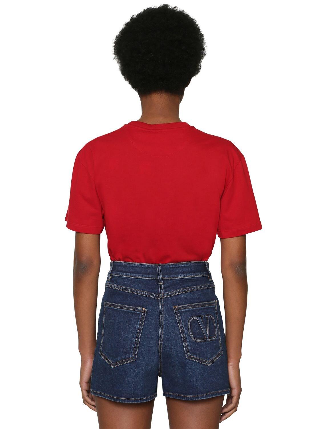 vltn red t shirt