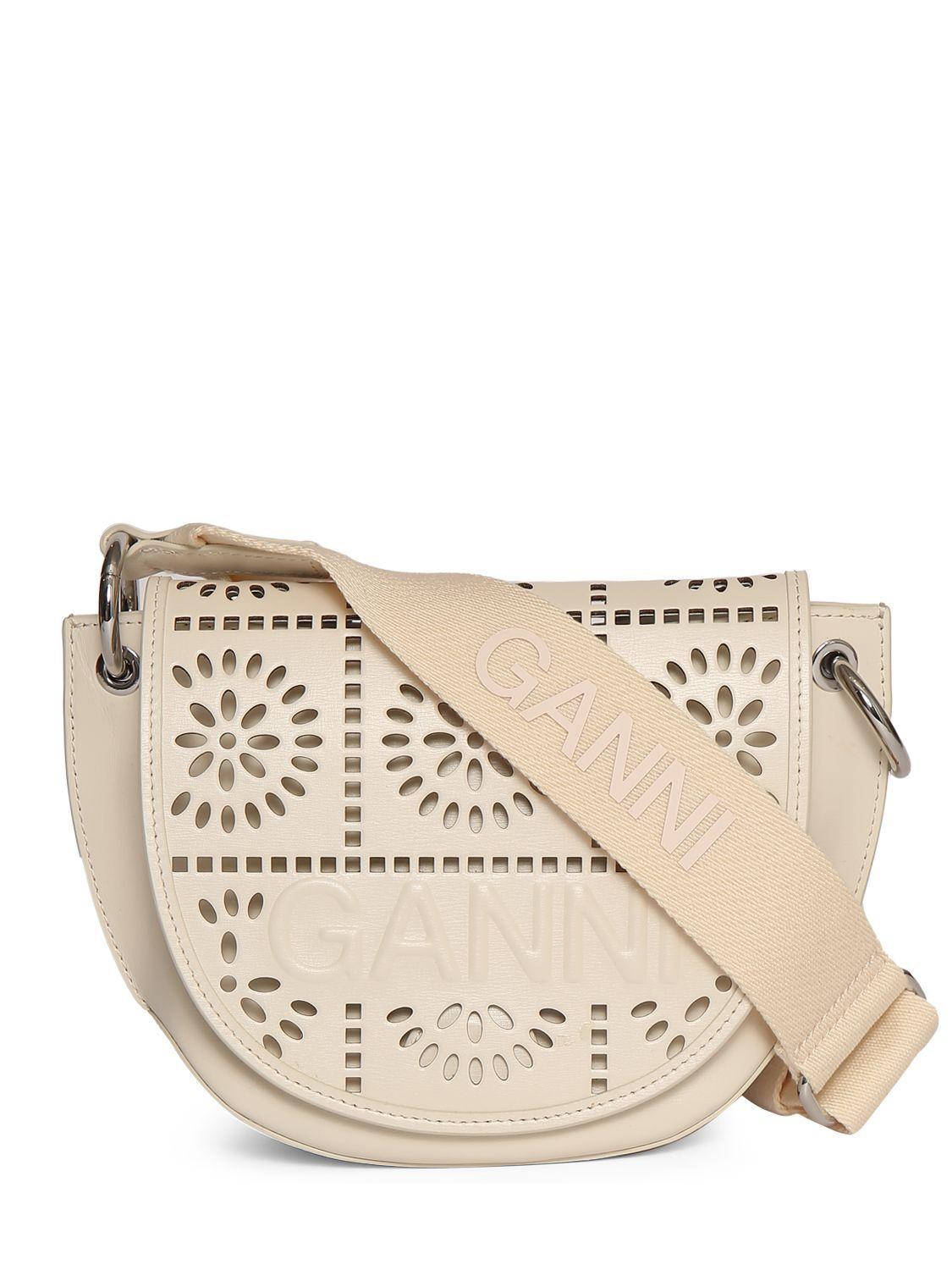 Small banner in perforated logo leather cheap