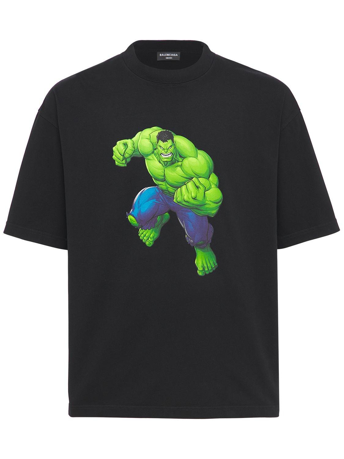 Balenciaga Hulk Cotton T-shirt in Black for Men | Lyst