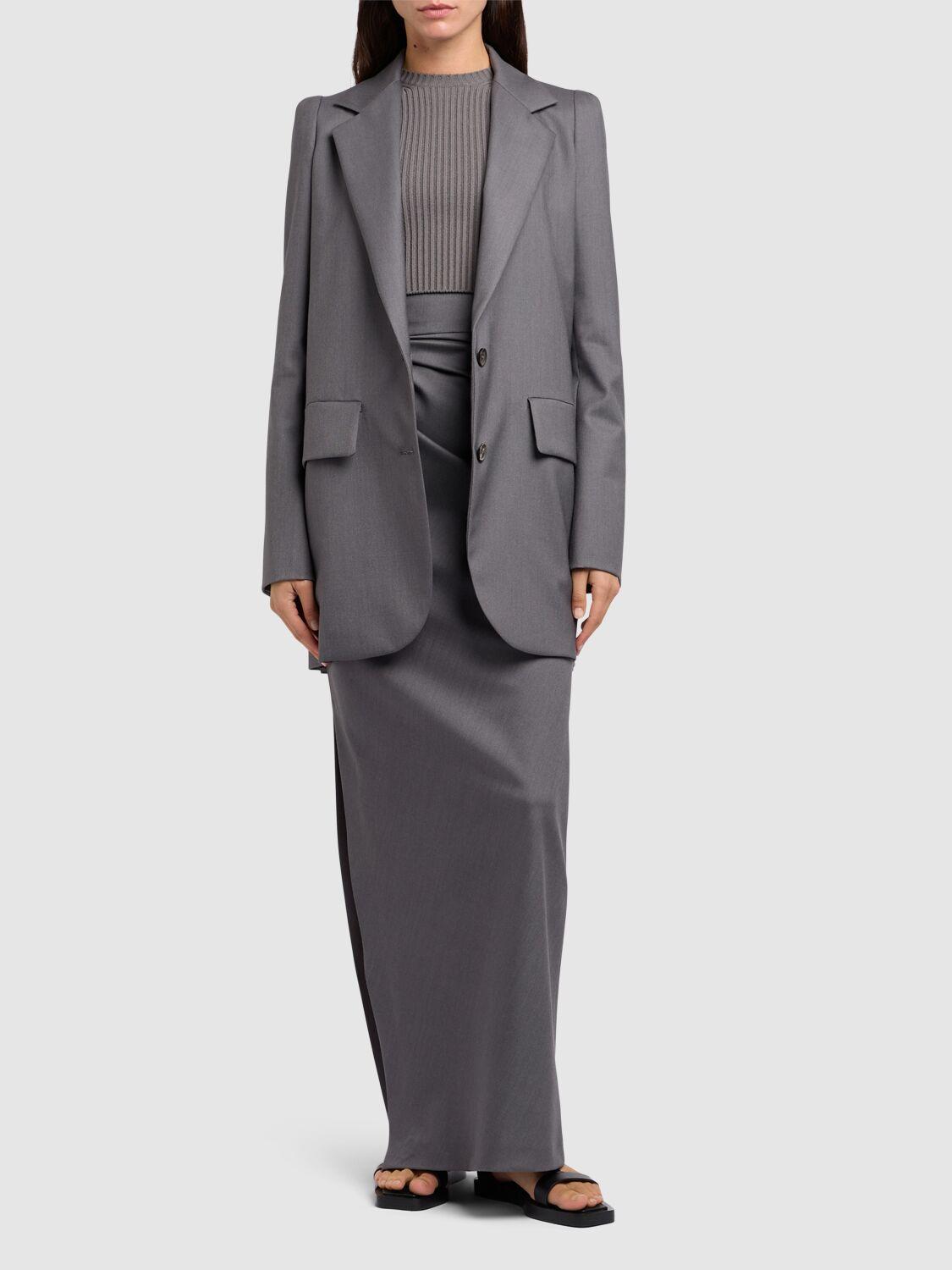 ★Max Mara★Navonaウエストラップロングスカート max-mara-Grey-Navona-Wrap-