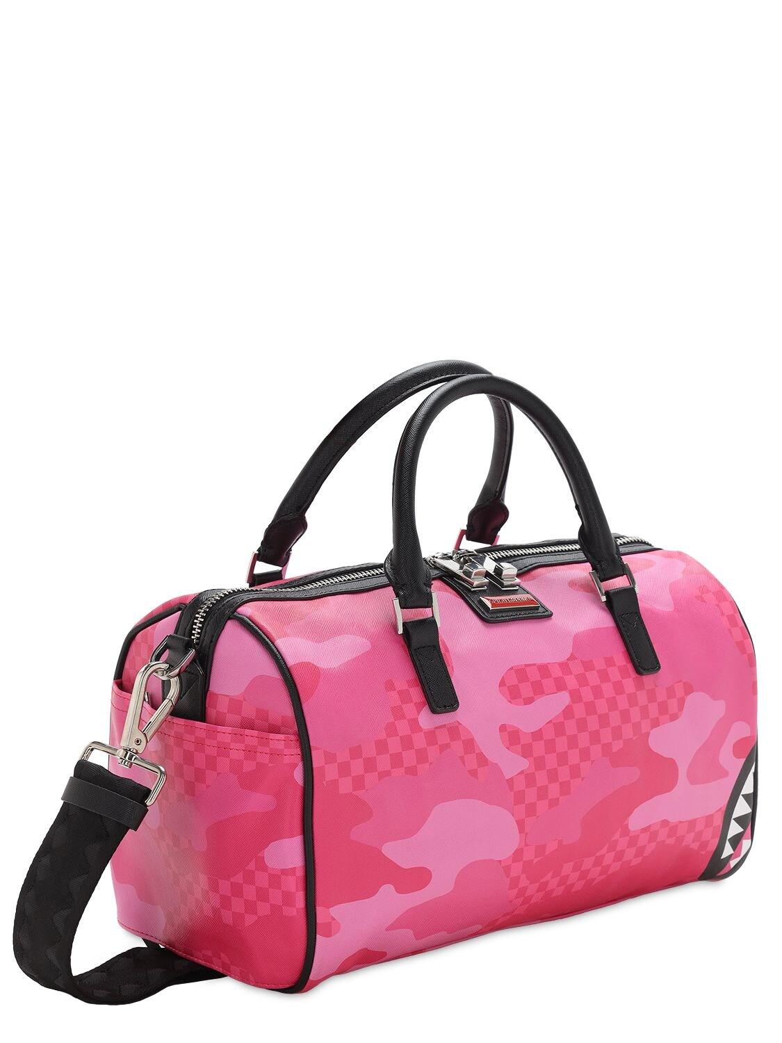 sprayground duffle bag pink