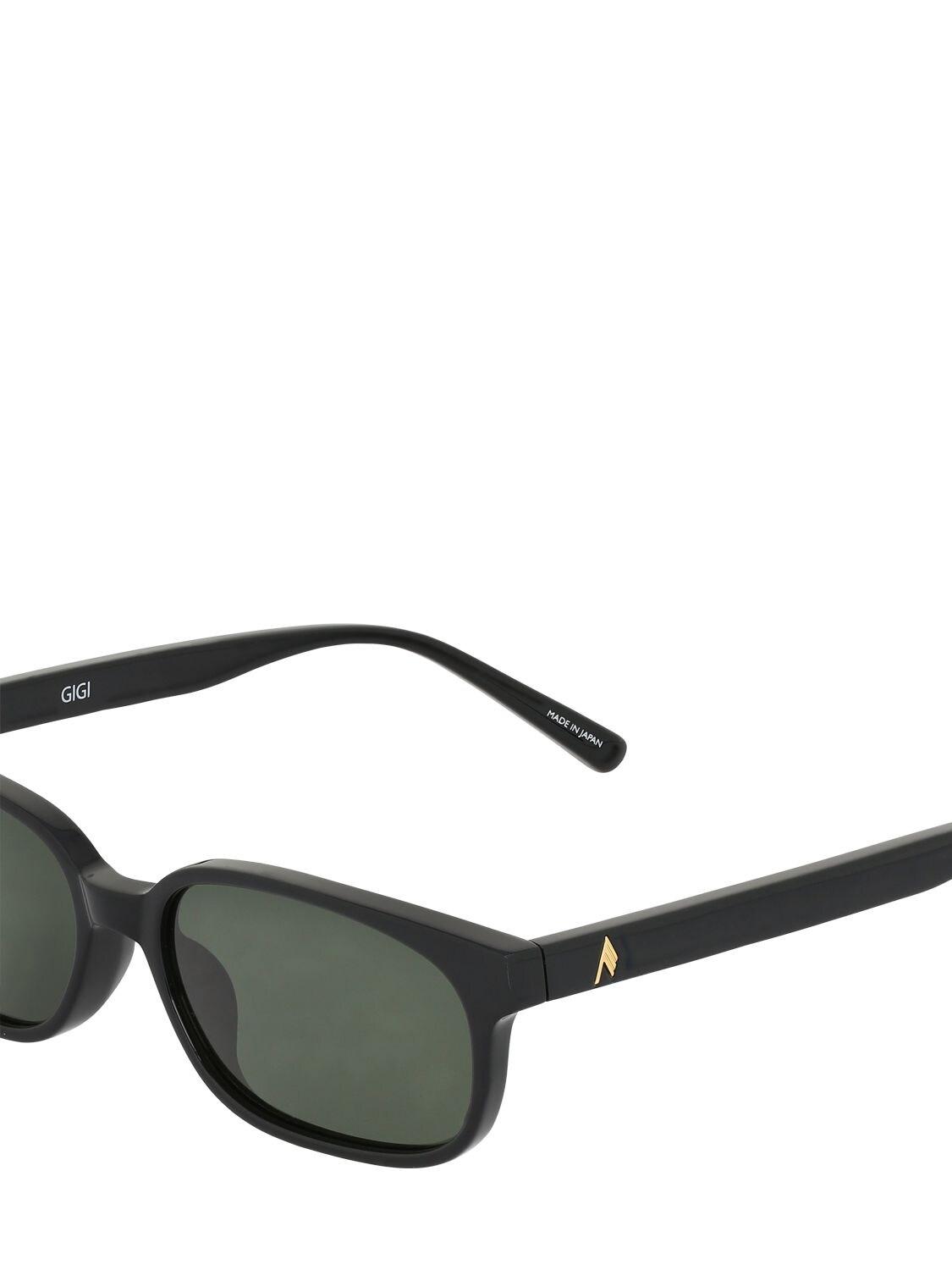 The Attico Gigi Small Round Acetate Sunglasses in Black/Green (Black) | Lyst