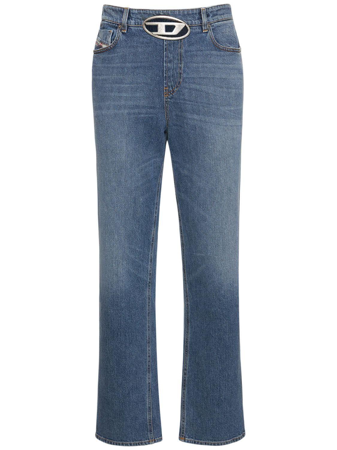DIESEL 1955 D Logo Straight Denim Jeans in Blue for Men Lyst