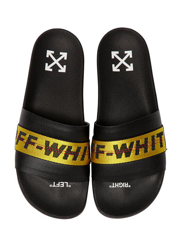 tan off white slides