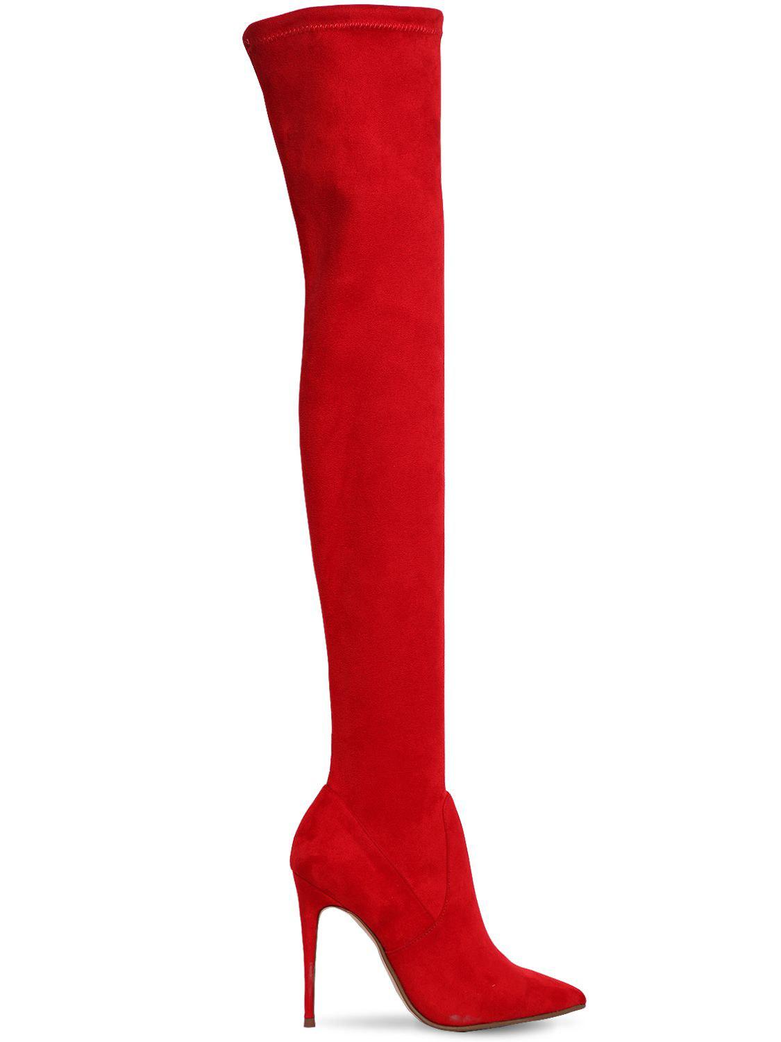 steve madden red suede boots