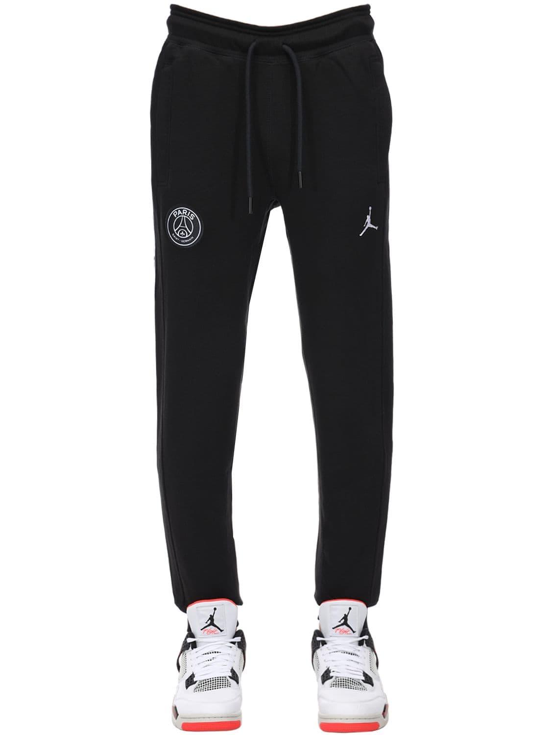 Nike Psg Cotton Blend Sweatpants in Black for Men - Lyst