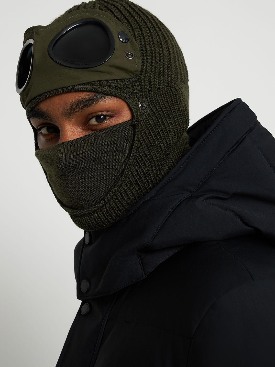 C.P. Company Wool Balaclava W/ Goggles in Gray for Men | Lyst
