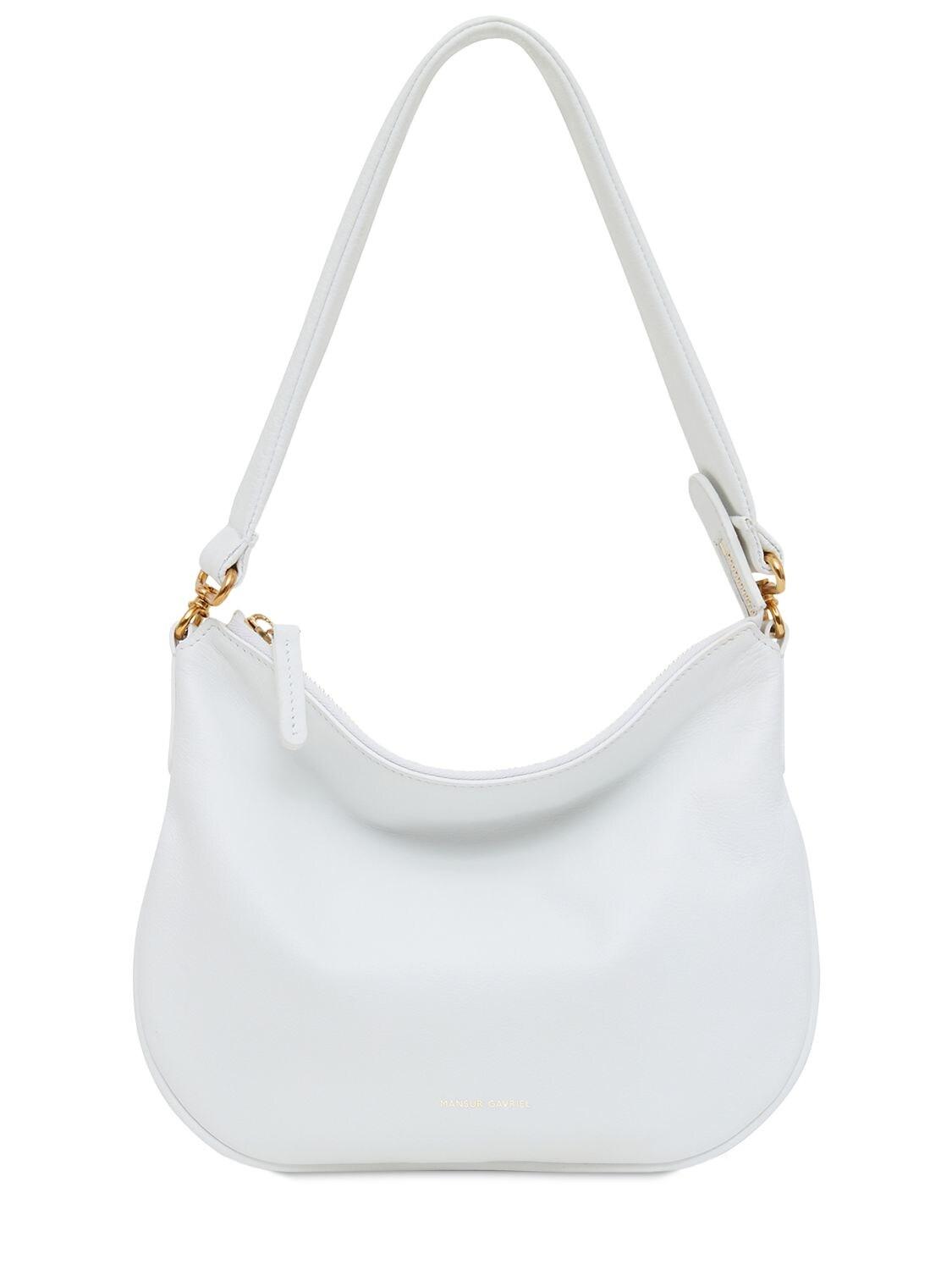Mansur Gavriel Mini Swing Leather Shoulder Bag in White Lyst