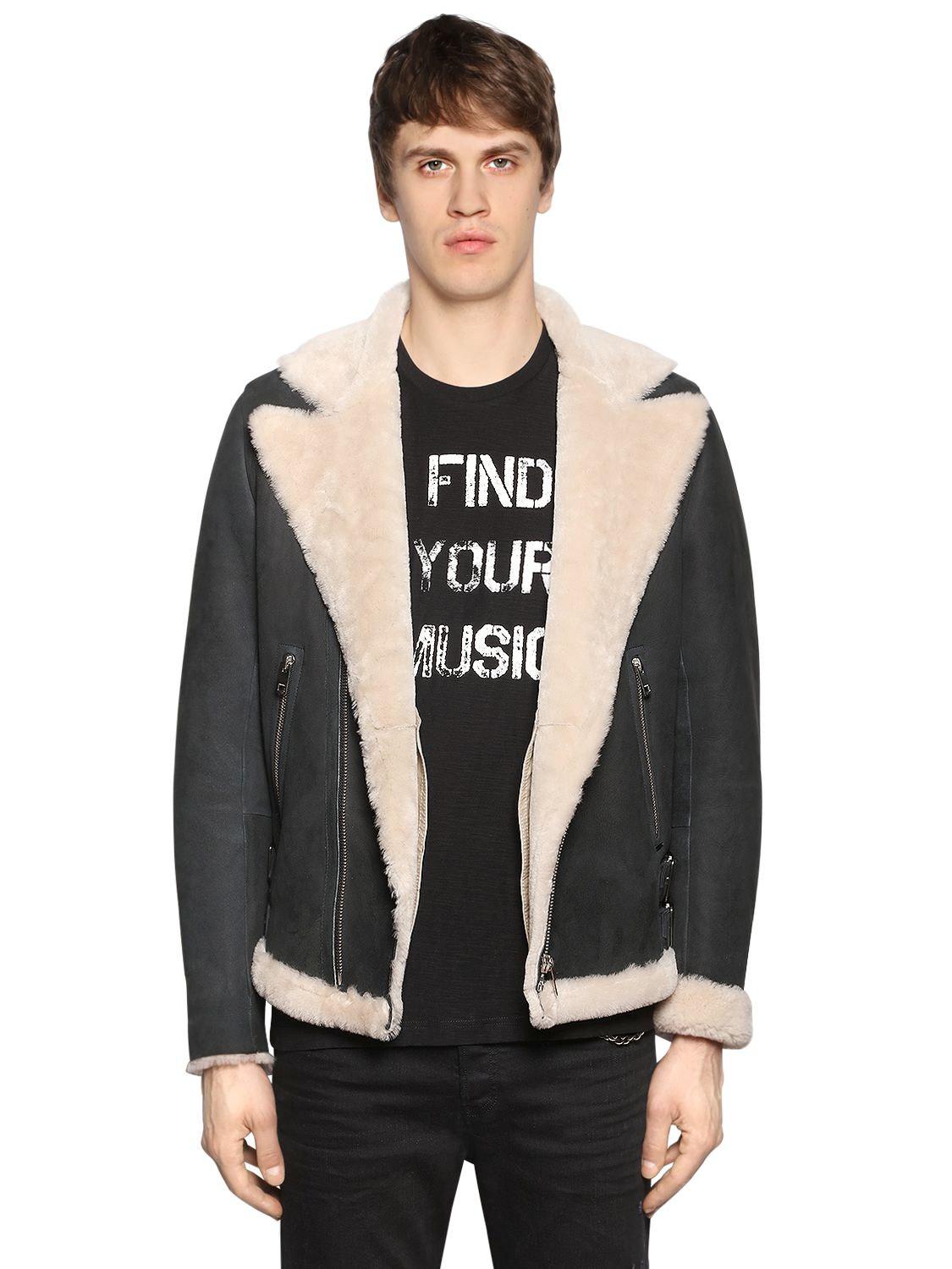 diesel shearling jacket