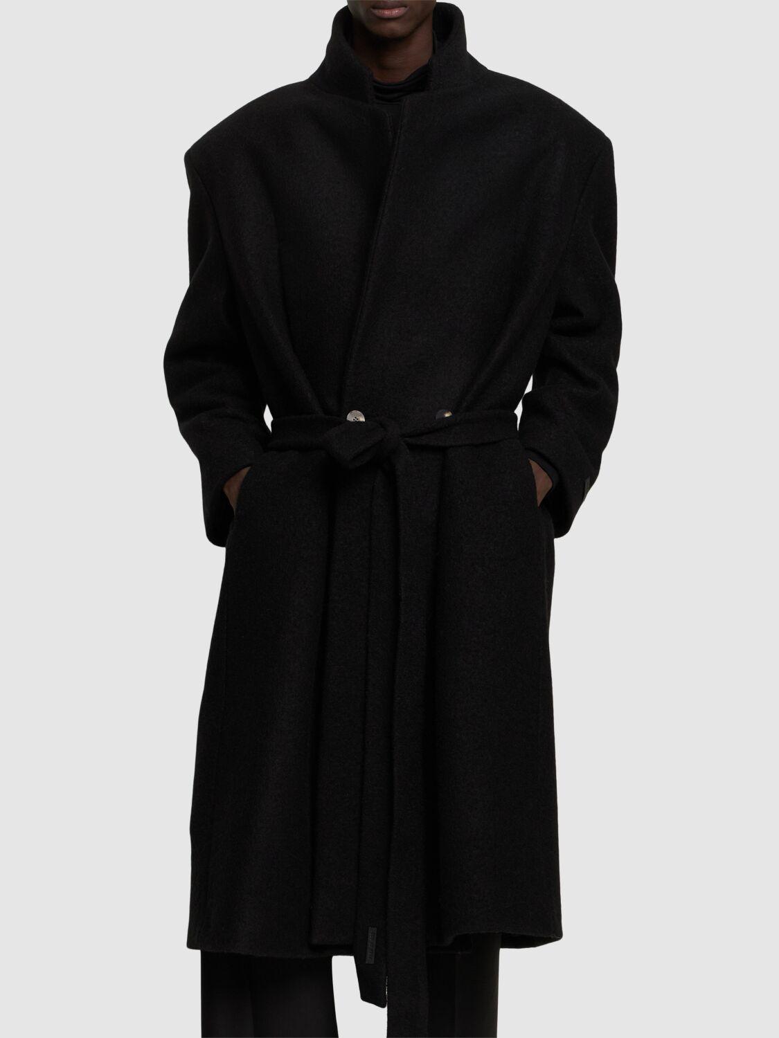 Fear Of God Relaxed Wool Overcoat in Black for Men | Lyst