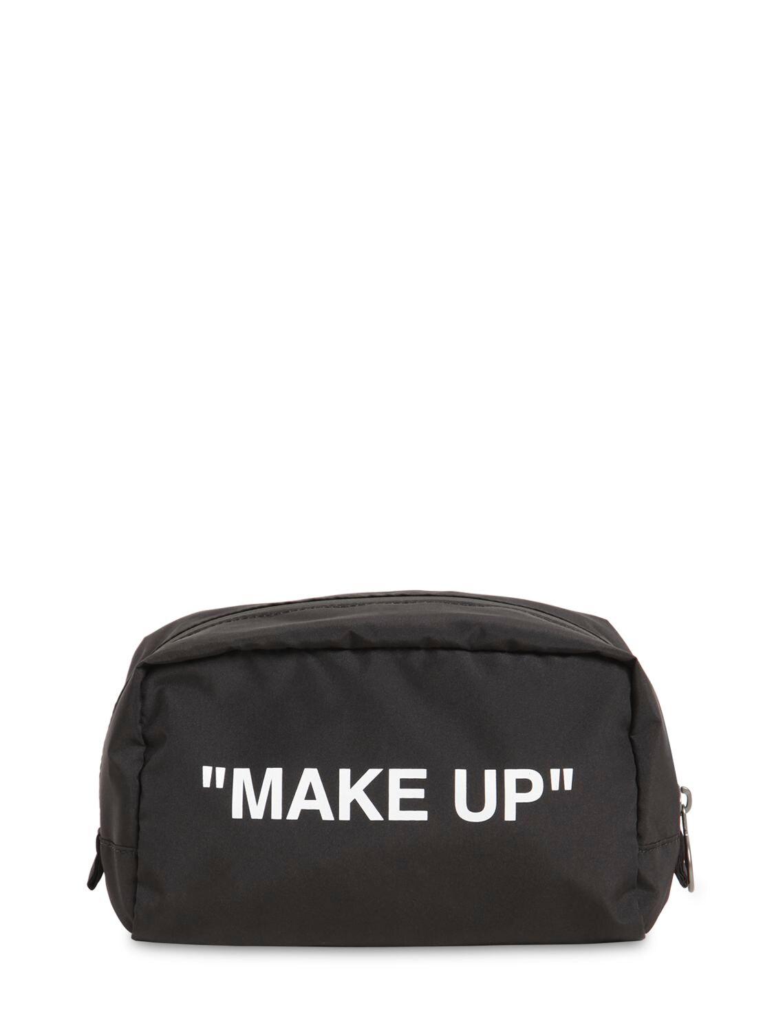 Off-White c/o Virgil Abloh Make Up Print Pouch in Black | Lyst