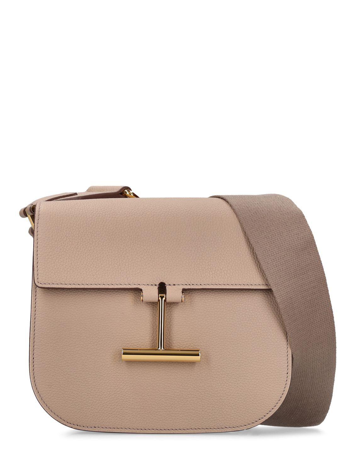 Tom Ford Mini Tara Leather Shoulder Bag in Natural | Lyst