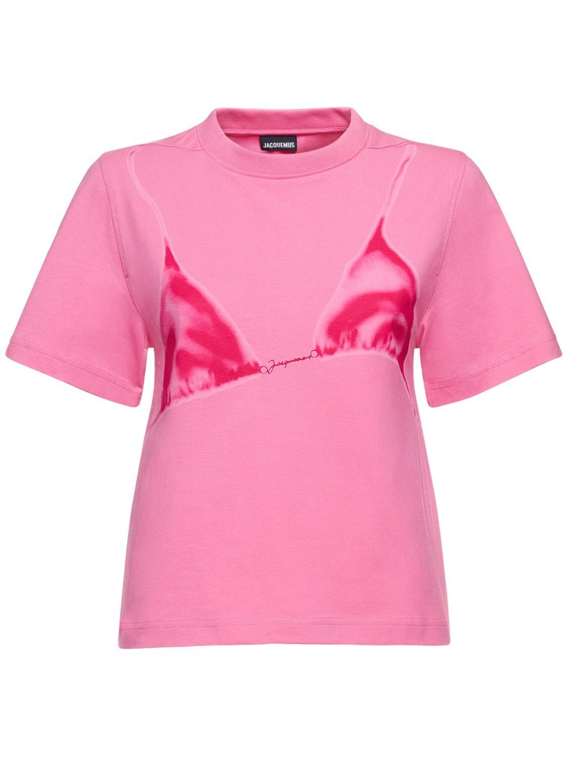 Jacquemus T-shirt Aus Baumwolljersey "le T-shirt Bikini" in Pink | Lyst DE