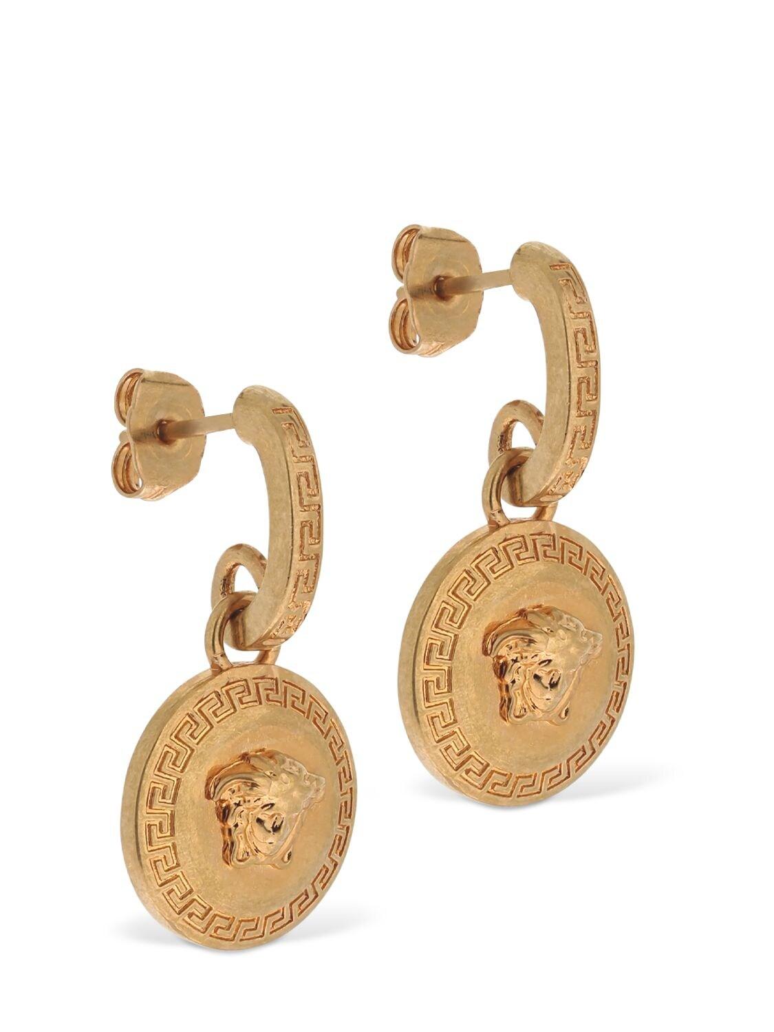 versace gold medusa earrings