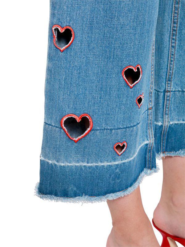 jeans with heart cutouts