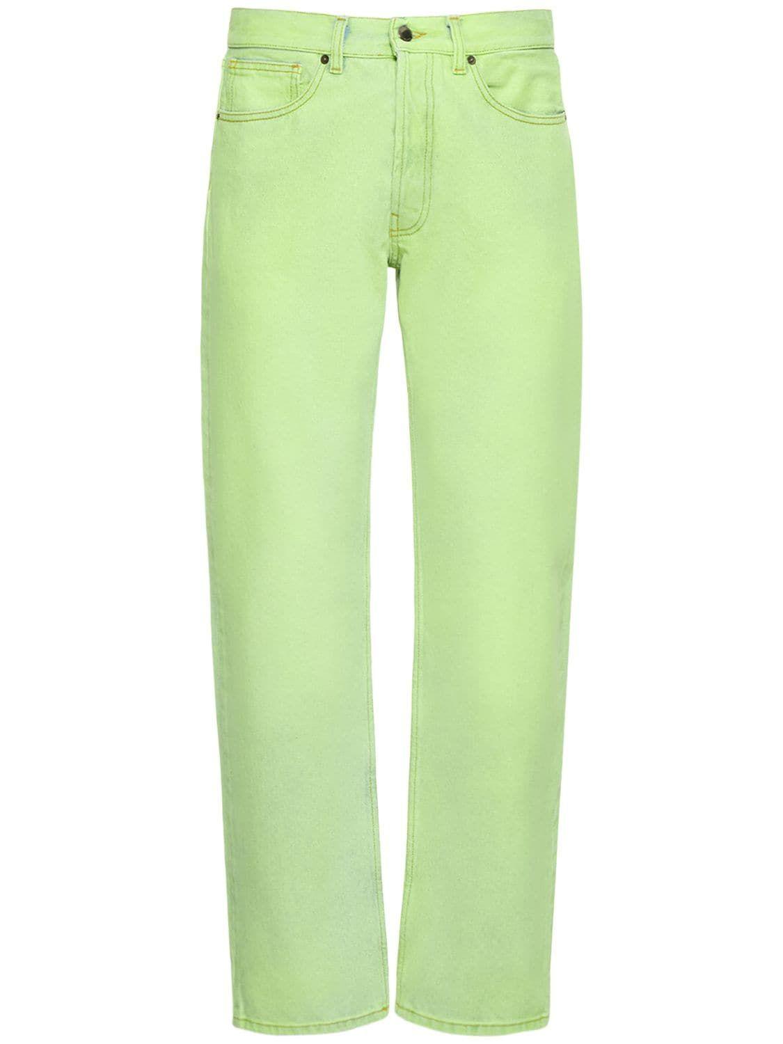 DARKPARK 21cm Larry Neon Cotton Denim Jeans in Green for Men Lyst