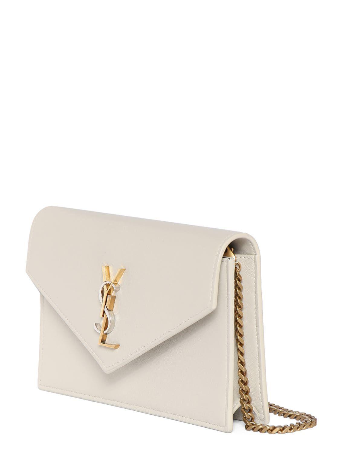Cassandre envelope chain wallet in smooth leather, Saint Laurent