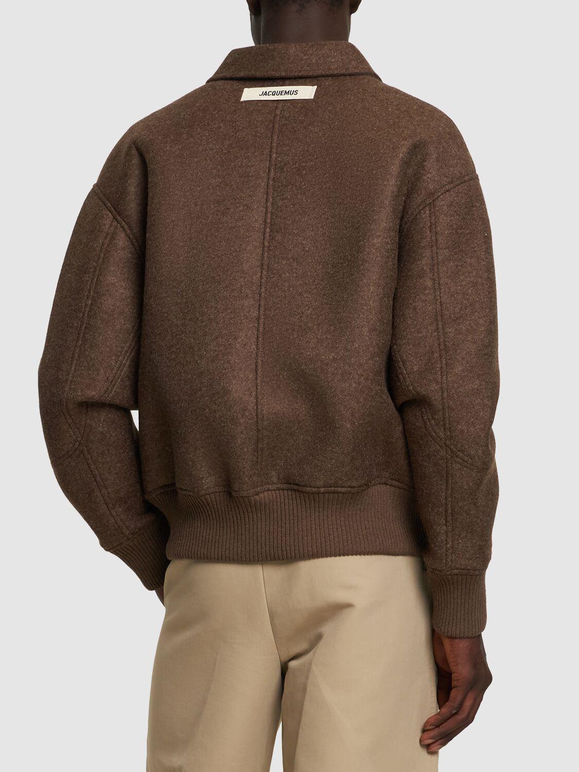 Jacquemus Le Bomber Feltro Wool Jacket in Brown for Men | Lyst Jacquemus Le Bomber Feltro Wool Jacket in Brown for Men | Lyst
