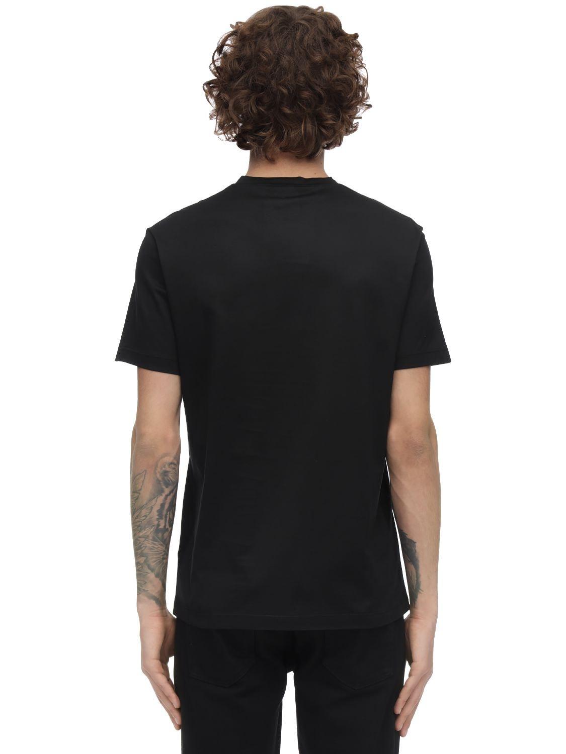 Versace Cotton Medusa Crystal-embellished T-shirt in Black for Men | Lyst
