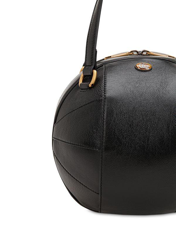 Gucci Tifosa Leather Ball Bag in Black for Men - Lyst