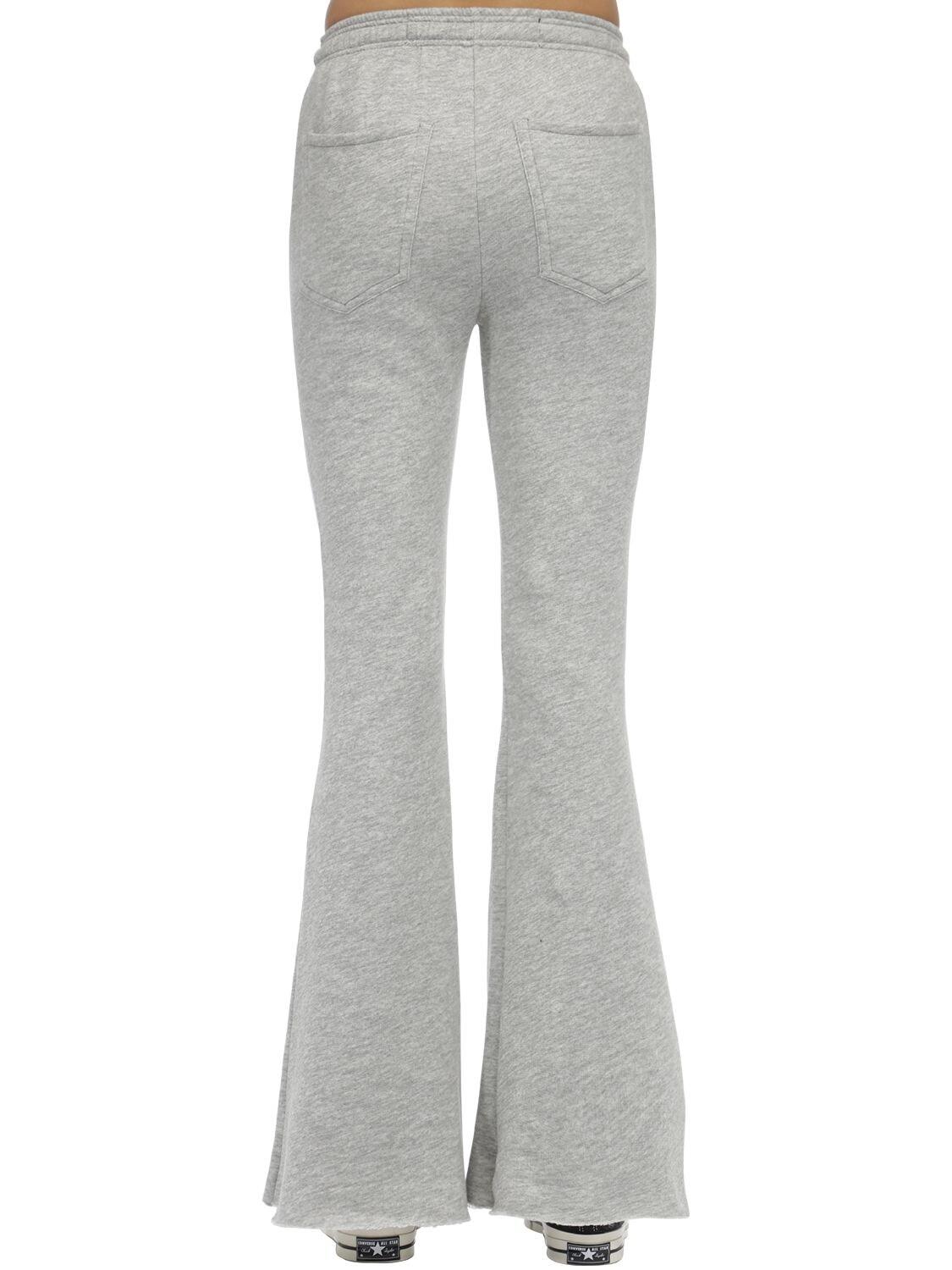 Filles A Papa Flared Cotton Sweatpants in Gray | Lyst