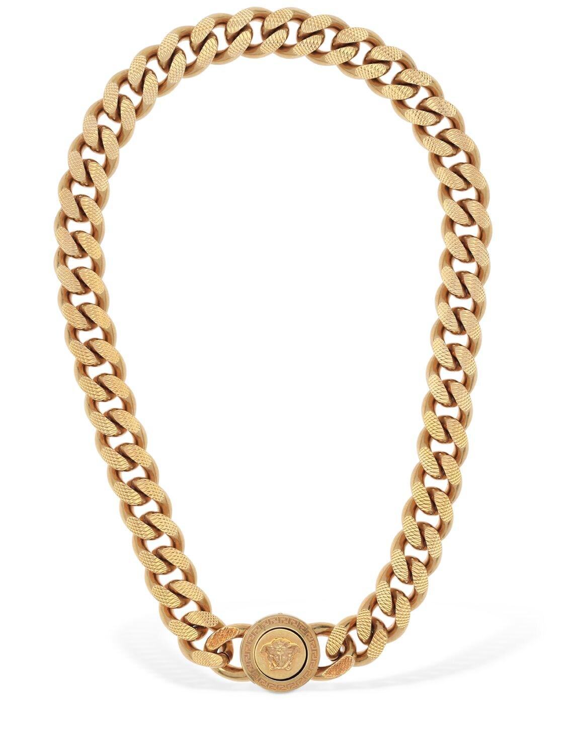 Versace Medusa Chunky Chain Short Necklace in Gold (Metallic) for 