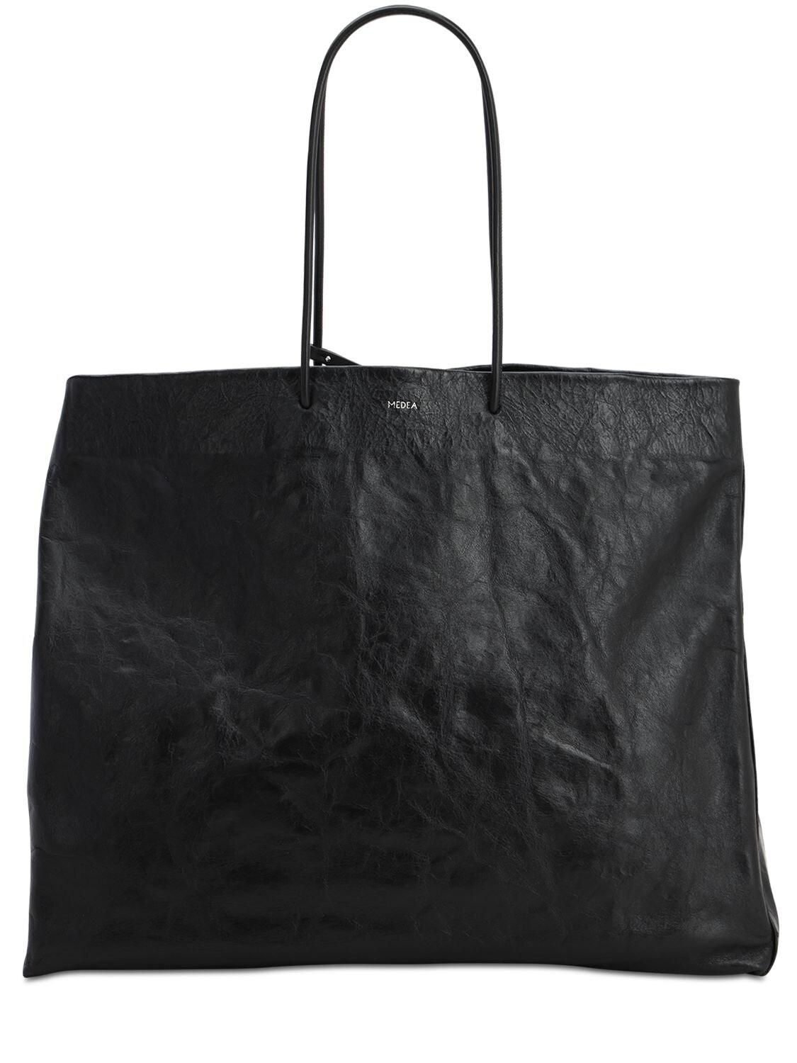 MEDEA Venti Busted Leather Shoulder Bag in Black Lyst