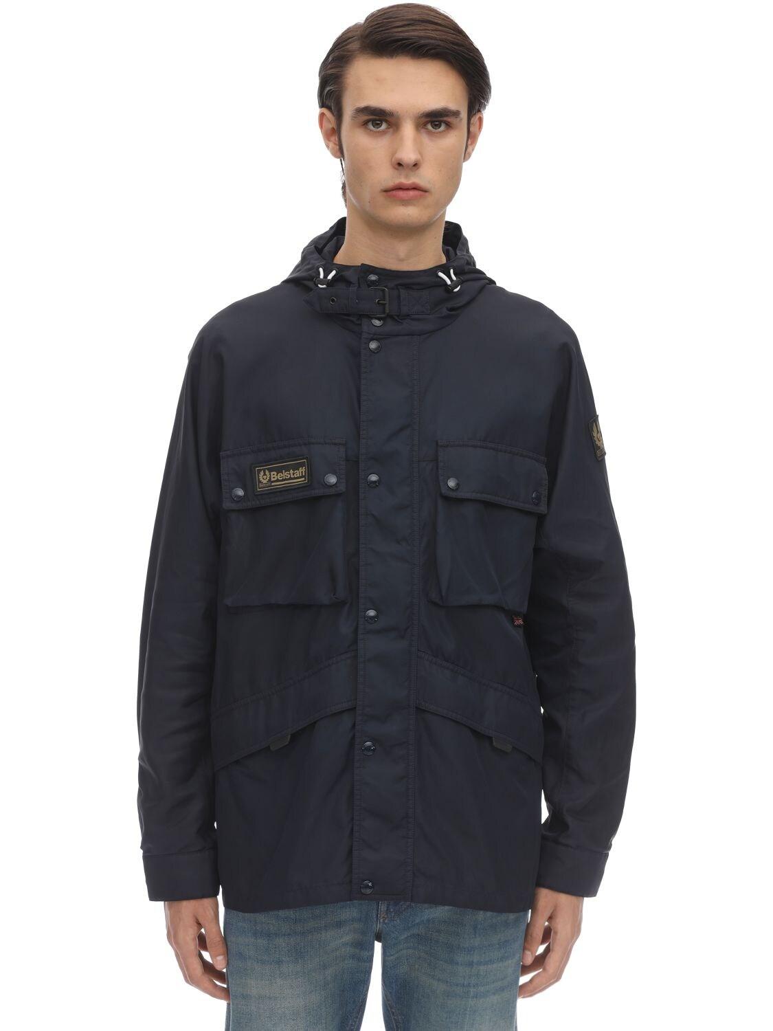 dark blue parka jacket