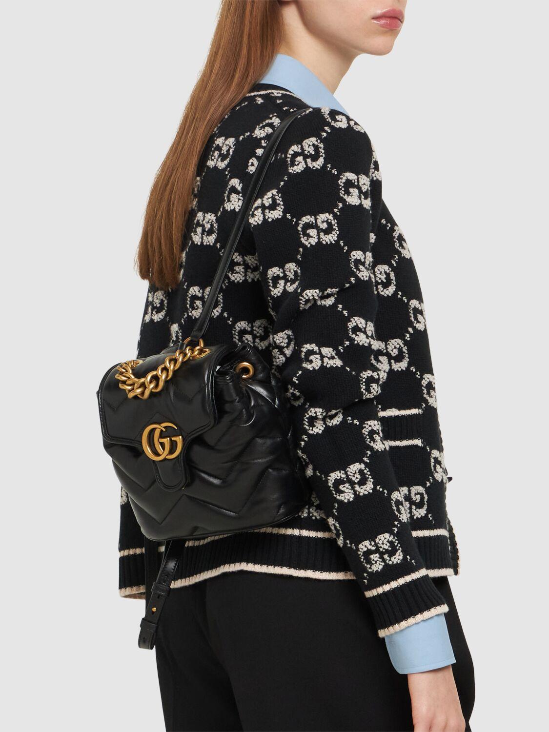 Gg marmont leather backpack hotsell