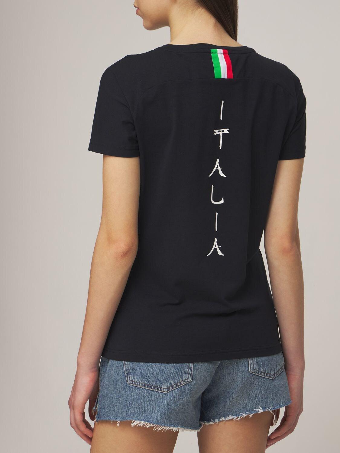 EA7 Italian Olympic Team T-shirt in Black | Lyst