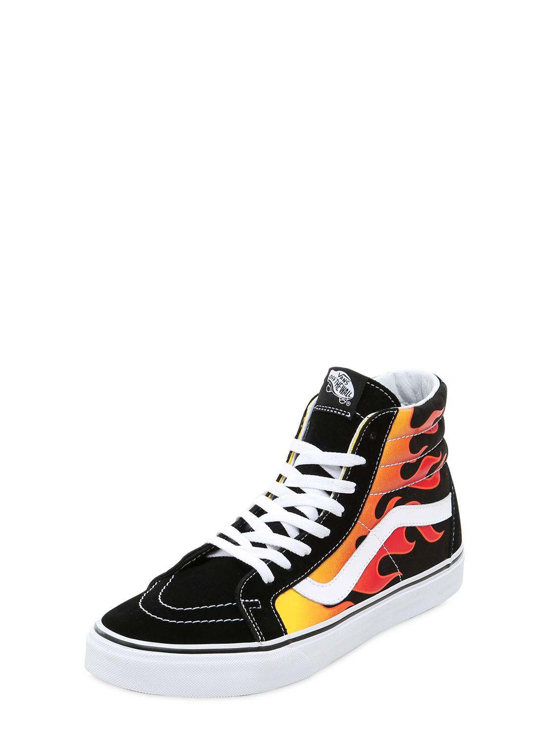 Vans Flame Sk8hi High Top Sneakers in Black for Men Lyst