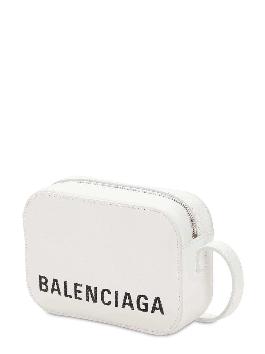 Balenciaga Xs Ville Leather Camera Bag in White - Lyst
