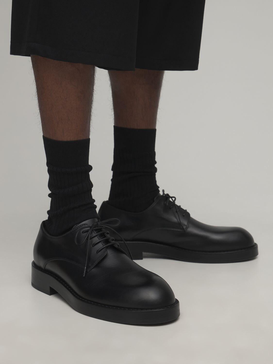 Ann Demeulemeester Oliver Leather Derby Lace-up Shoes in Black for Men |  Lyst