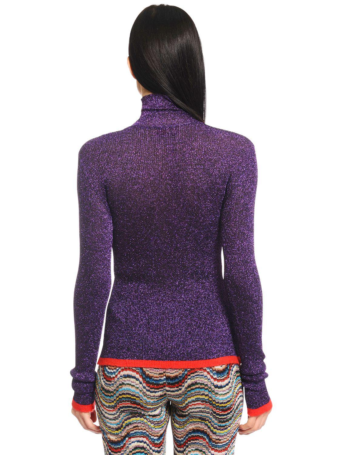 purple turtleneck outfit