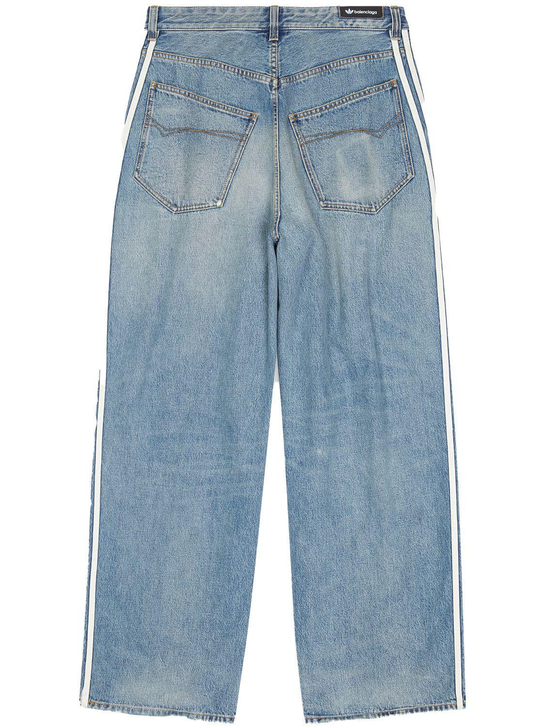 Balenciaga X Adidas Wide-leg Jeans in Blue for Men | Lyst