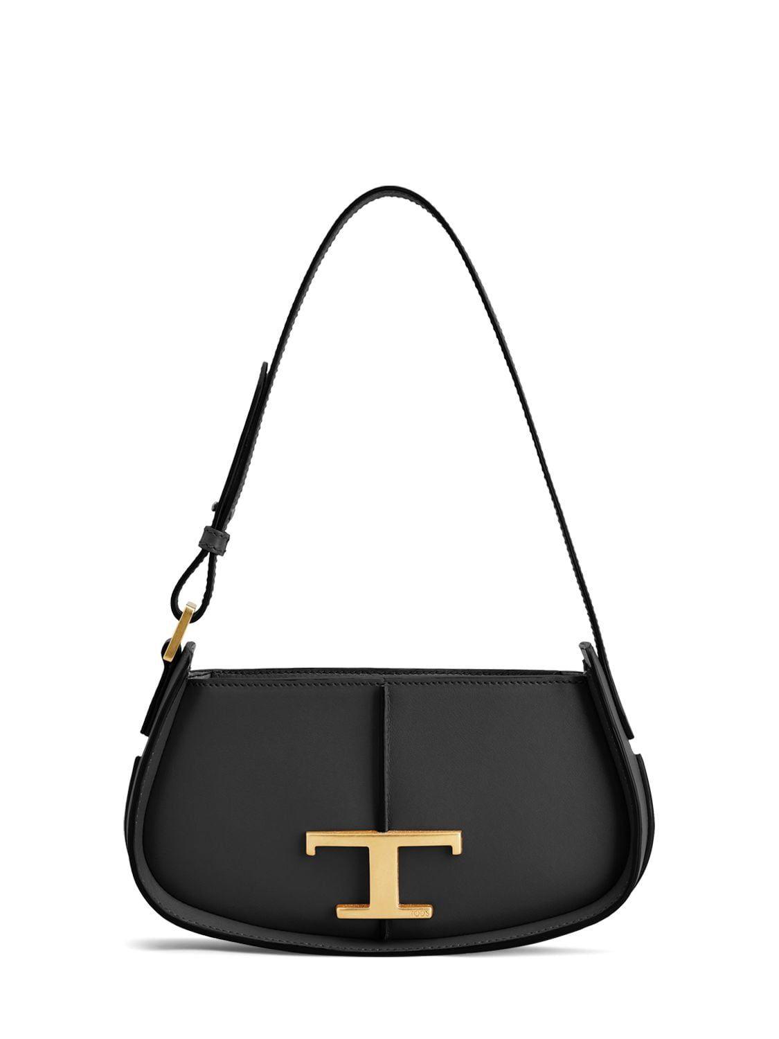 Tod's Micro Deni Lume Leather Top Handle Bag in Black Lyst