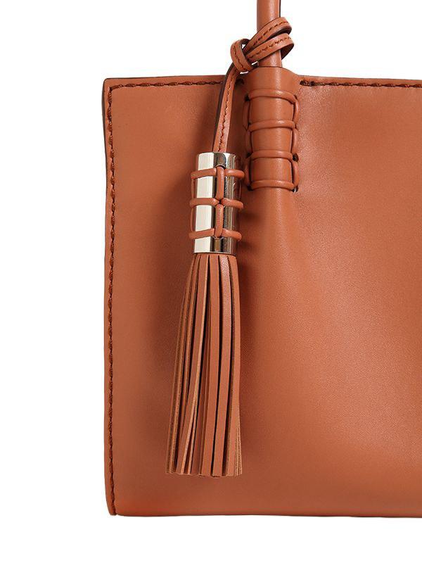 Download Tod's Small Lady Mock Brushed Leather Bag in Tan (Brown ...