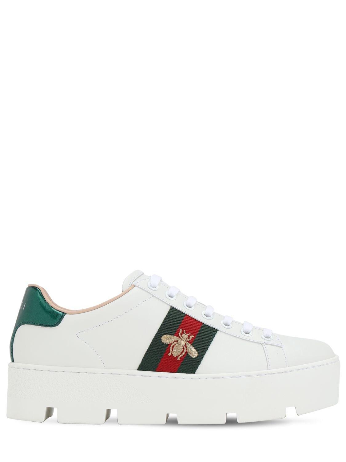 gucci white platform sneakers