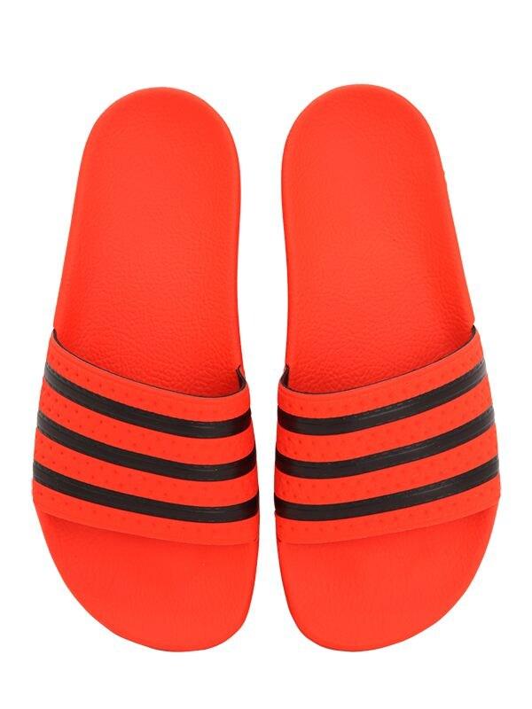 adidas Originals Adilette Rubber Slide Sandals in Red for Men - Lyst