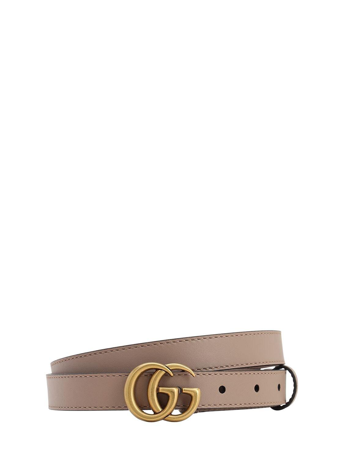 Gucci 2cm Gg Marmont Leather Belt in Pink - Save 6% | Lyst
