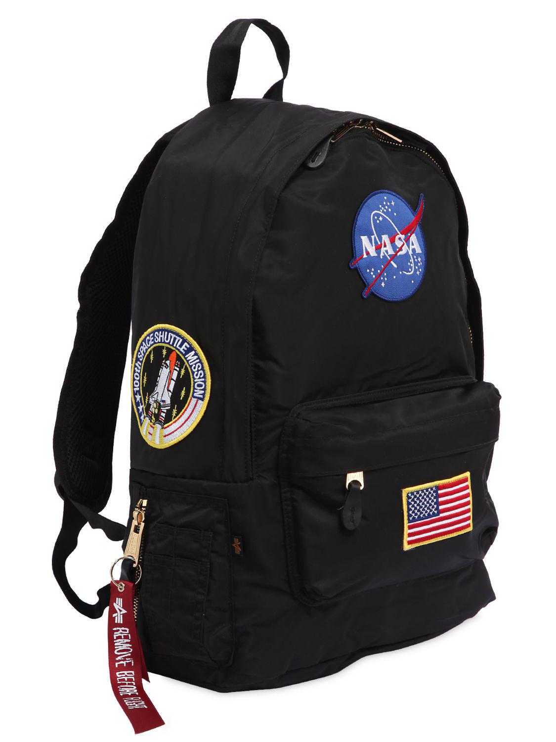 Alpha Industries Nasa Pilot Backpack in Black for Men | Lyst