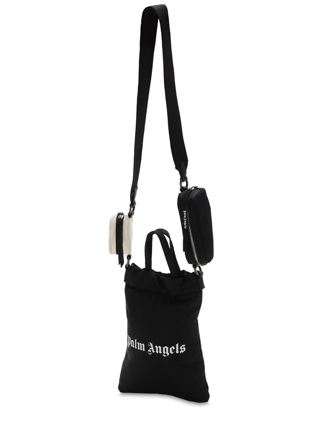Palm Angels Synthetic Logo Print Nylon Mirror Shopping Bag in Black - Lyst