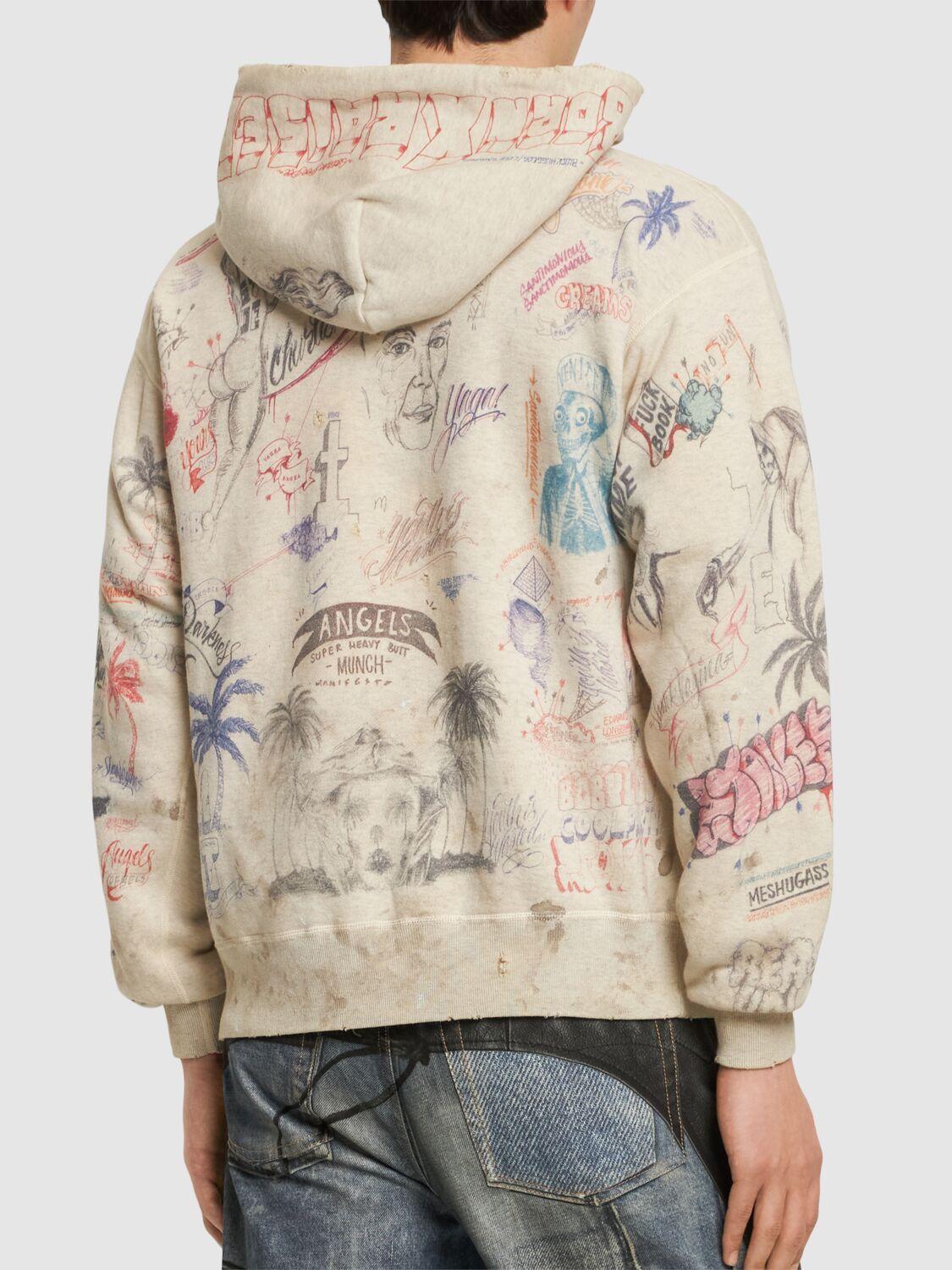 Saint Michael Born X Raised X Saint Mx6 La Hoodie in Natural Saint Michael Born X Raised X Saint Mx6 La Hoodie in Natural